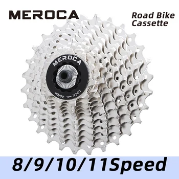 MEROCA Road Bike 8 9 10 11 Greitis Velocidade 11-25 T/28T Dviračių Kasetės Laisva 8s 9s 10s 11 Kostiumas Shimano HG Kelių Smagratis