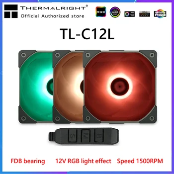 Thermalright TL-C12L 3-in-1 120mm Aušinimo Ventiliatorius RGB 12V 4Pin Silent PWM Ventiliatorius CPU Ausintuvas Kompiuterio korpuso Pakeitimo Ventiliatorius