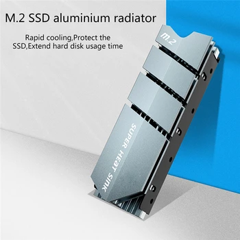 1Set M. 2 SSD NVMe NGFF Šilumos Kriaukle Aliuminio Heatsink su Šiluminę Pagalvėlę M2 2280 SSD Kietąjį Diską, KOMPIUTERIO Šilumos Tarpiklis