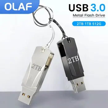 Naujausia USB 3.0 Flash Drive 2TB 1 TB High Speed Metalo PenDrive Vandeniui 