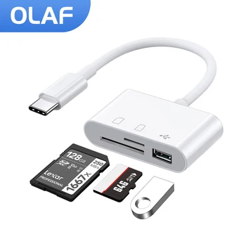 Olaf Tipas-C Adapter TF CF, SD Atminties Kortelių Skaitytuvą, OTG Rašytojas Compact Flash USB-C, skirtą 