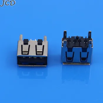 JCD 2vnt/daug juoda, Tipas, Vienodo Kampo 4Pin Moterų USB PCB Jungties Lizdas USB Lizdas Kištukas 180 Laipsnių