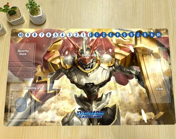 Digimon Playmat Dukemon Galantmon DTCG CCG Kilimėlis stalo Žaidimas Kilimėlis, Prekybos Kortų Žaidimas, Mat Anime Pelės Padas Guminis Stalas Kilimėlis Nemokamai Krepšys