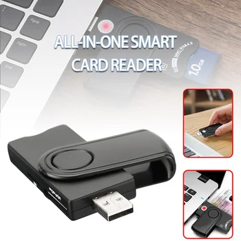 1pc Smart Išorinis Kortelių Skaitytuvas USB SIM/CAC/DOD/SDHC/SDXC/SD/Micro SD Kortelė TF Smart Atminties Kortelių Skaitytuvas Kompiuterio Adapteris