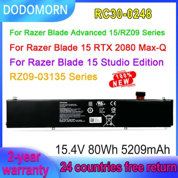 DODOMORN RC30-0248 Baterija Razer Blade Advanced 15 2018/2019/2020/2021,15 RTX 2080 Max-Q,15 Studio Edition 15.4 V 80Wh