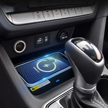 15W Automobilių belaidis kroviklis QI telefono įkroviklį, greitas telefonas, įkroviklis, baterija turėtojas Hyundai Sonata 9 2017 m. 2018 m. 2019 m.