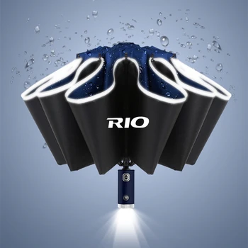 Automatinė Automobilių Skėtis Su LED Žibintuvėlis Atspindinti Juostelė Atvirkštinio Skėtis KIA RIO 2 3 4 5 Xline x line Priedai