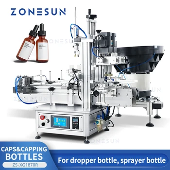 ZONESUN Automatinė Užkratas Butelis Sandarinimo Mašina, Vibraciniai Bžūp Finansuojančiojo eterinio Aliejaus Kosmetikos Produktų Purkštuvas ZS-XG1870R