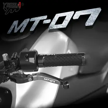 Už Yamaha MT07 FZ07 Motociklą Aliumininiai Stabdžių ir Sankabos Svirtys & Rankena Grips MT-07 MT 07 FZ 07 2014 m. 2015 m. 2016 m. 2017 m. 2018 m Dalys